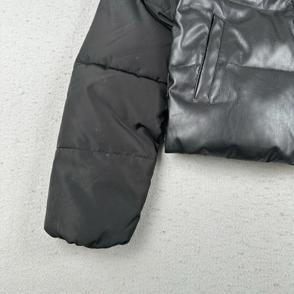 Stella McCartney Quilted Puffer Jacket Kids 12 Years Black Fringe‎ Insulated